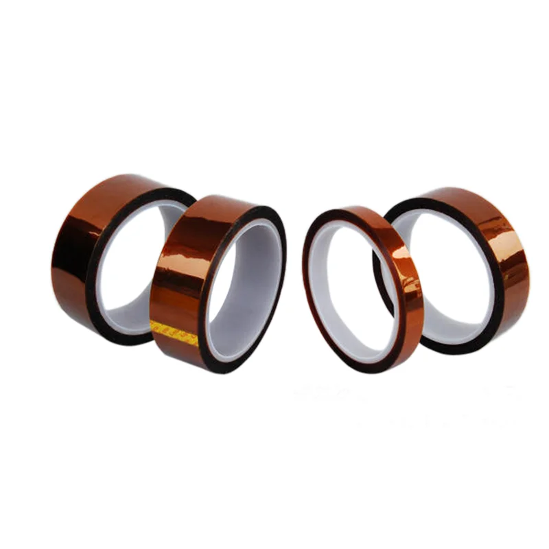 Желтая высокотемпературная нагревательная лента двусторонняя клейкая Полиимид