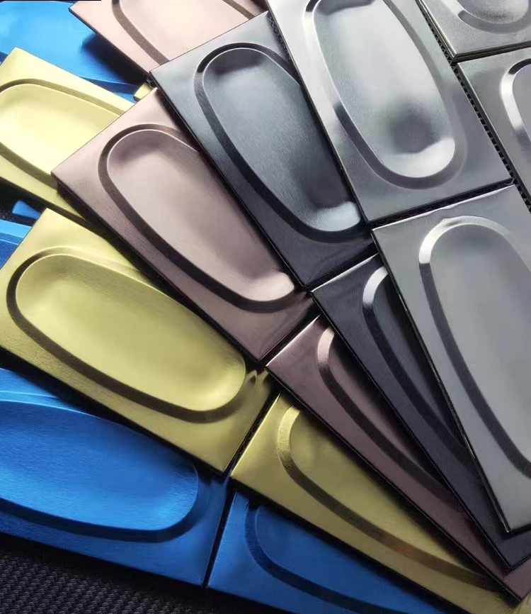 Three Dimensional Circular Stainless Steel Mosaic Tiles Restaurant Background Wall