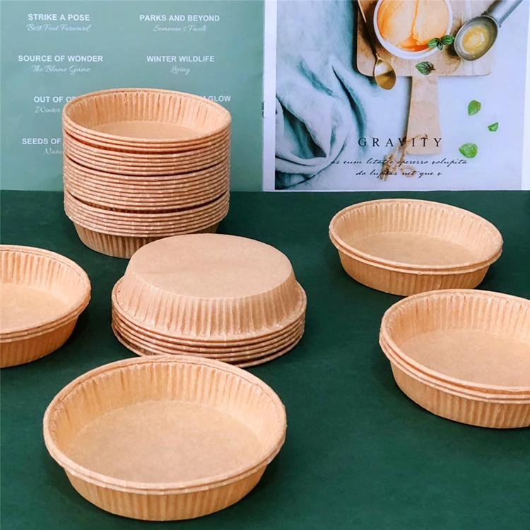 Chiffon Quiche Kitchens coated Paper mold Sturdy Baking and Serving Mini Tart Pans Baking Cup