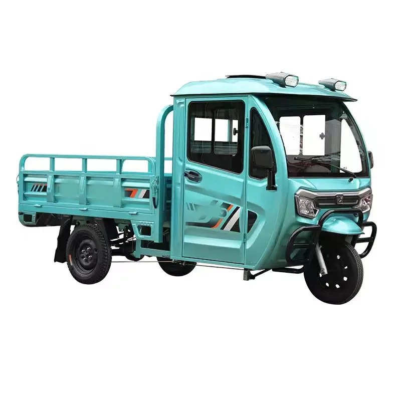 Made in China 2 Seat Electric Car Adult Mini Truck Cargo Tricycle Adult Cheap Delivery Electric Tricycle with Cover