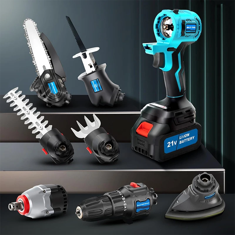 Cordless tools Multipurpose power tools 8 sizes of use head tool cabinet lithium battery