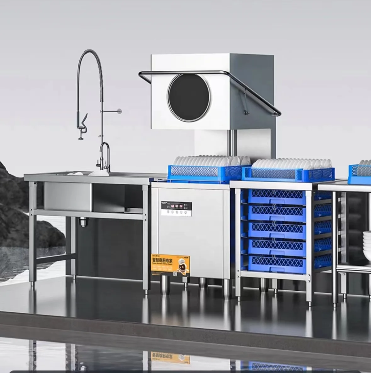 Smart full automatic home Countertop mini dishwasher/mini household dishwasher