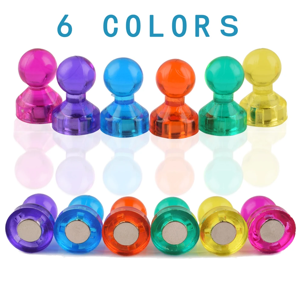 CTZD 24 Pack Color Push Pin Refrigerator Magnets Magnet for Whiteboard Fridge Magnet Push Pin