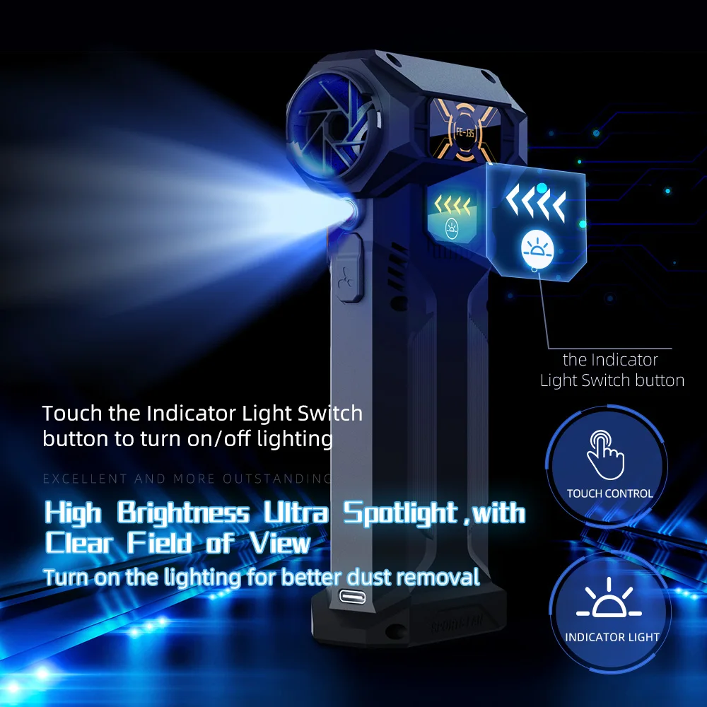 infinitely speed adjustment jet fan mini blower with security protection air duster for dust removal keyboard equipment cleaning