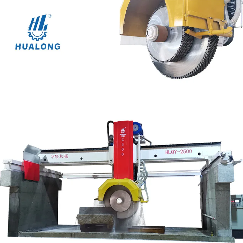 HUALONG stone machinery Bridge Stone Cutting Machine Granite multi blade block cutter and marble stone cutting machine