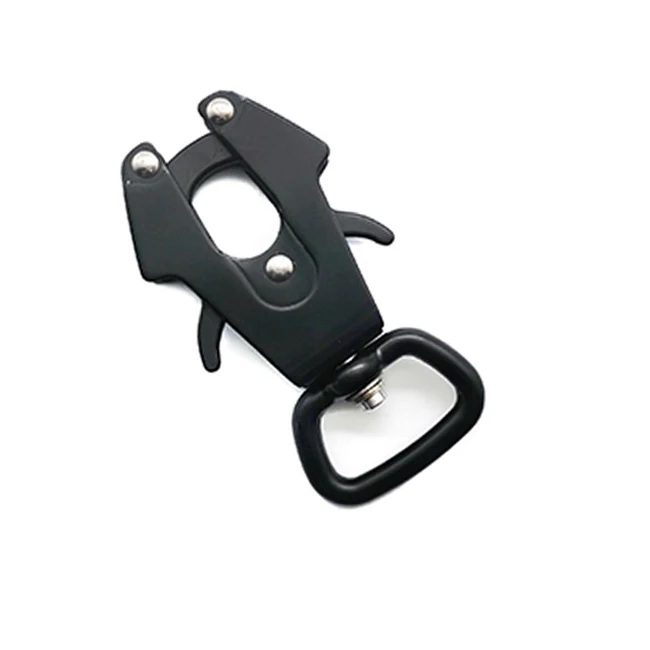 360 Degree Swivel Clip Heavy Duty Quick Release Dog Chain Buckle Dog Leash Frog Clip Black