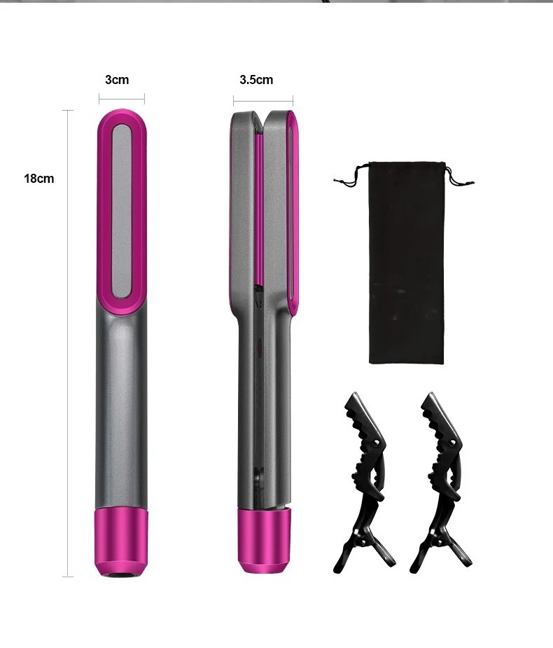 Korean Infrared Professional Rebonding Flat Iron Automatic Rotating 3 in 1 Flat Plates Hair Straightener