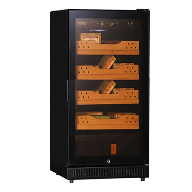 Freestanding Compressor 800 Cigars Single Zone Cigar Cooler Cabiet Humidor