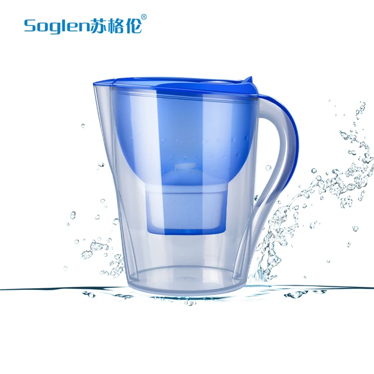 
2020 new design Alkaline water filter pitcher household filter jug purifier Activated carbon Replaceable cartridge 