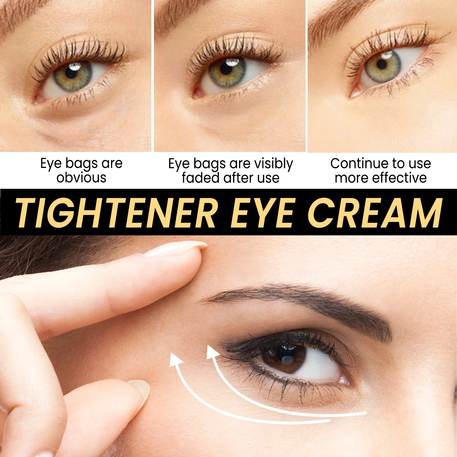 YURHERSU Instant Firming Eye Cream Moisturizing Firming Fade Wrinkles Dark Circles Eye Bags Hydrating Skin around Eyes