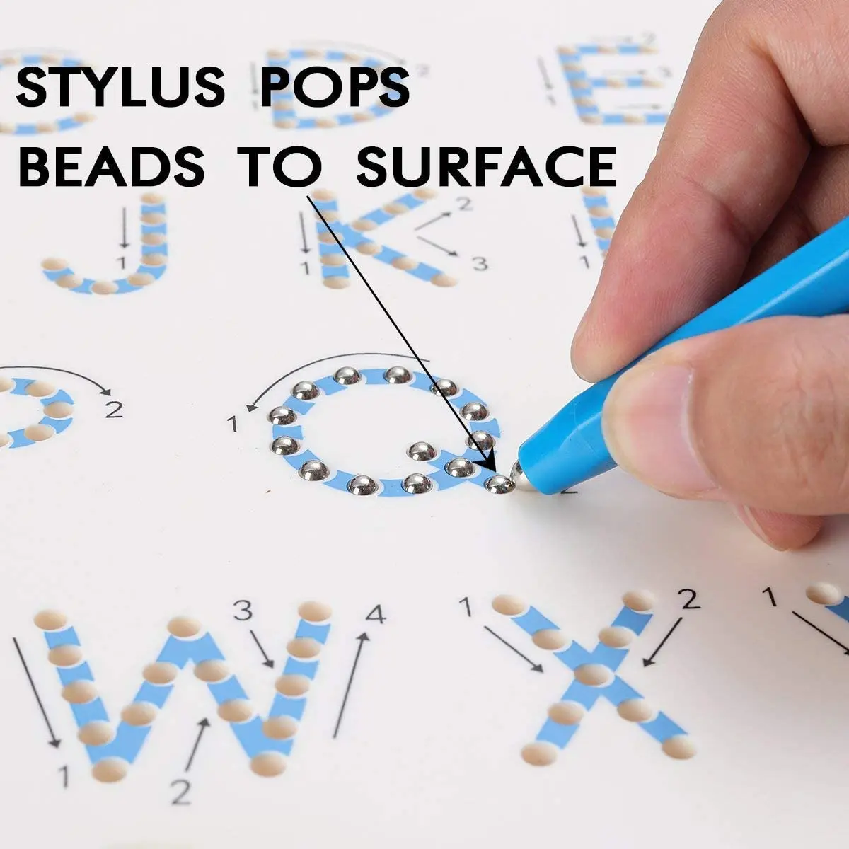Alphabets Board with Stylus Pen DIY Mag Pad English Tracing Board Educational Toy Magnetic Drawing Board