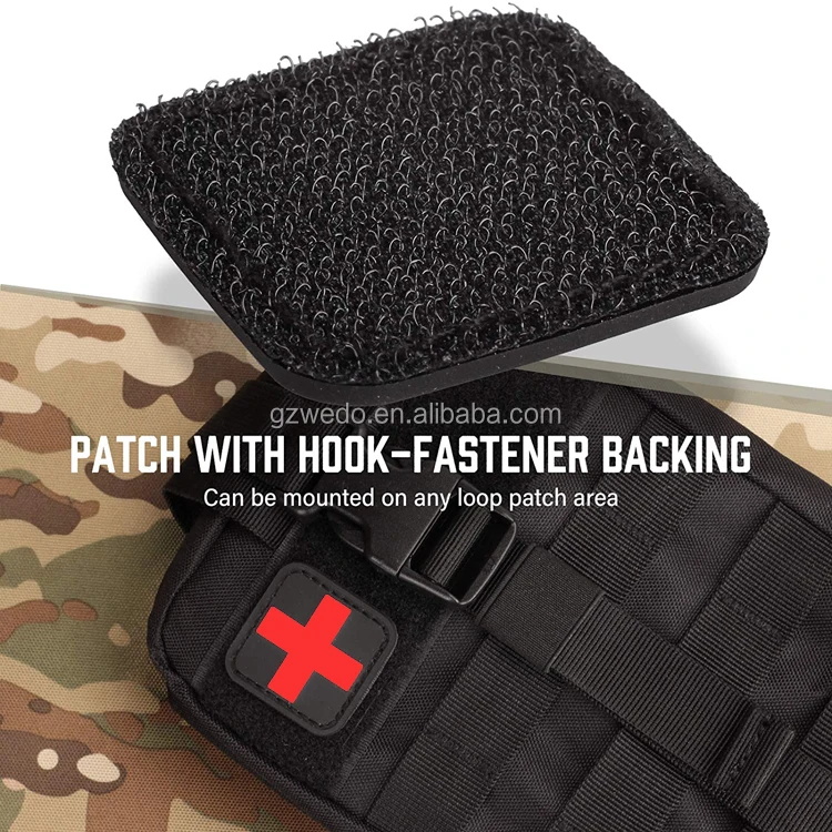 Medic First Aid PVC Morale Patch, Tactical Moral Patches with Hook & Loop Backed 1.5inch x 1.5inch