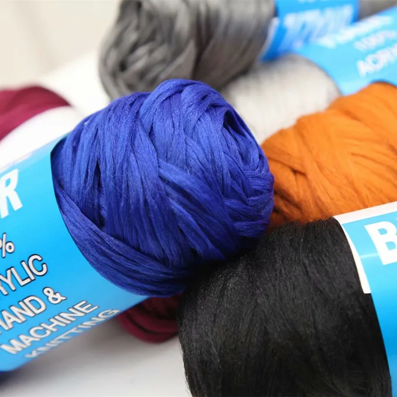 Brazilian Wool Hair Yarn 100% Hand Knitting Wool Braiding Hair for African Crochet Hair Jumbo Braid