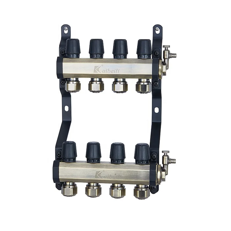 Zhejiang Kaibeili Hot forged Hpb57-3 Brass system water Floor Heating manifold