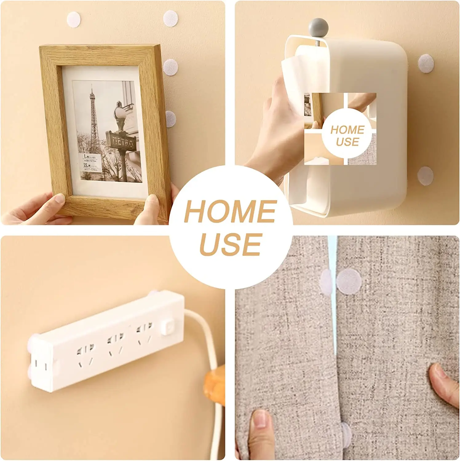 Factory manufacture Nylon Black White Die Cut Circle Sticky Self Adhesive Hook and Loop Dots