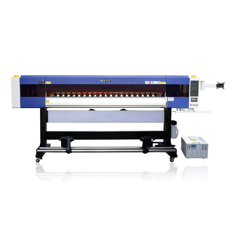 Audley Eco-Solvent Printer 1.8m 3.2m four i3200 Vinyl Flex Banner Poster Wallpaper Printing Machine Ink for Small Business
