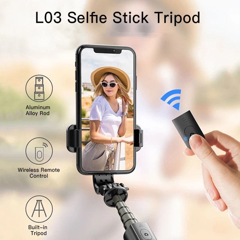 Amazon Hot Sale L03 Phone Selfie Stick With Tripod With Wireless Remote Cell Phone Selfie Stick Portable Selfy Sticks