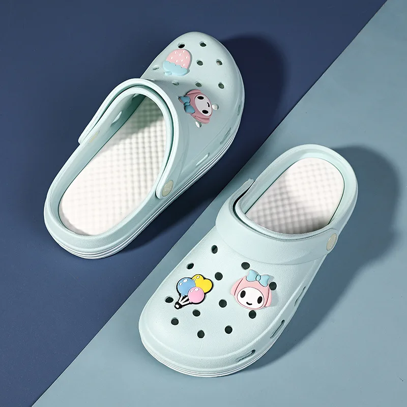 High Quality Hole Shoes Multicolor Heel Clogs EVA Wholesale Ladies Sandals Slippers For Women Clogs Hospital Hole Shoes