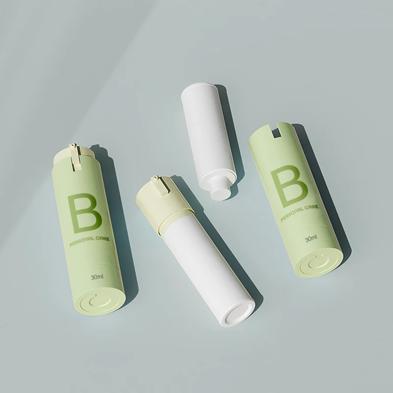 Luxury Customized Printing Rotation Replaceable 15ML 30ml 50 Ml Bottle With Pump Serum Airless PP Jar Vacuum Bottle Packaging