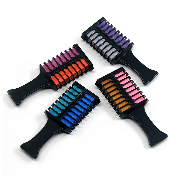 super march hot selling customized harmless cream hair chalk comb hair dye temporary hair color chalk