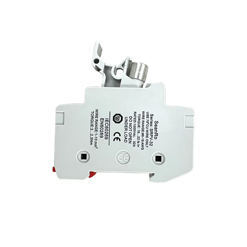 SeanRo wholesale Din Rail Fuse Holder Solar PV DC 1500V 1-30A 30 amp fusibles thermal porcelain fuse with Base