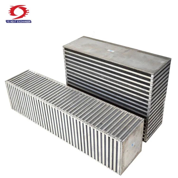plate and bar aluminum intercooler core