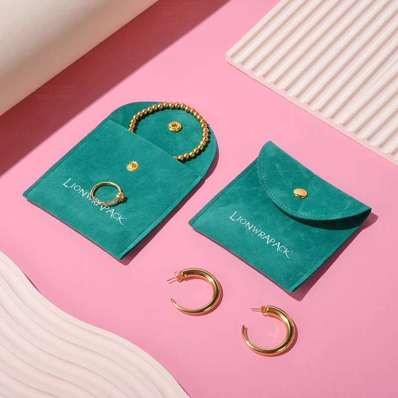 Lionwrapack Wholesale OEM Custom Printed Microfiber cotton Gift Necklace Jewelry Packaging Bag Pouch