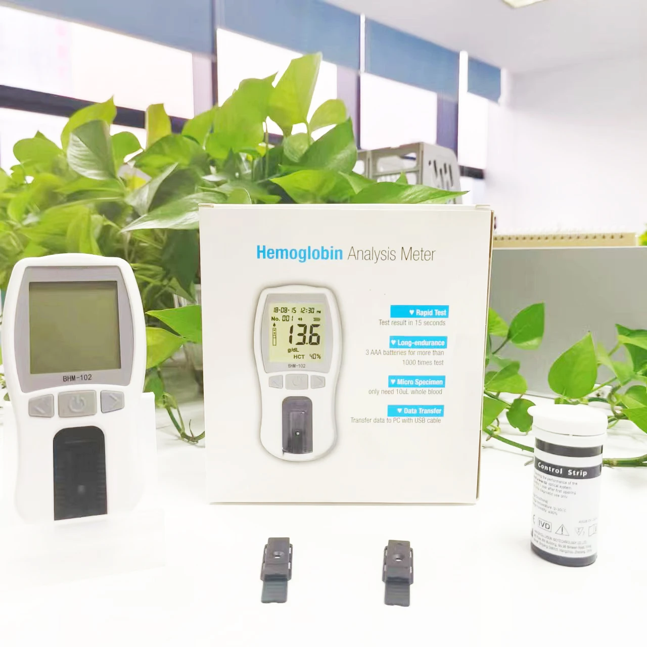 China plus hp hb machine hemoglobin test strip analysis meter of easy to operate monitoring system