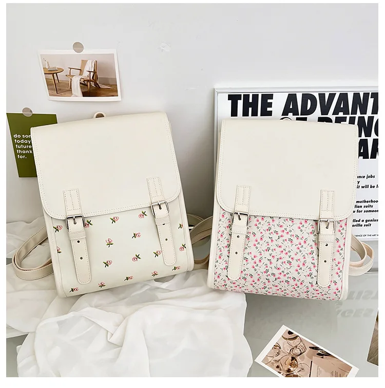 Multi-color Backpacks For Women Cartoon Bags For Girls Korean School bag Summer Small Canvas Shoulder Bag Mini Travel Rucksack
