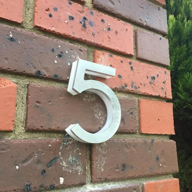 Металлический 3D светодио дный светильник с номерами для дома наружный водонепроницаемый домашний гостиничный дверной из нержавеющей стали