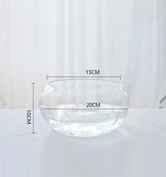 Wholesale Goldfish Bowl Small Round Clear Glass Fish Bowl Decoration Large Aquarium Tank