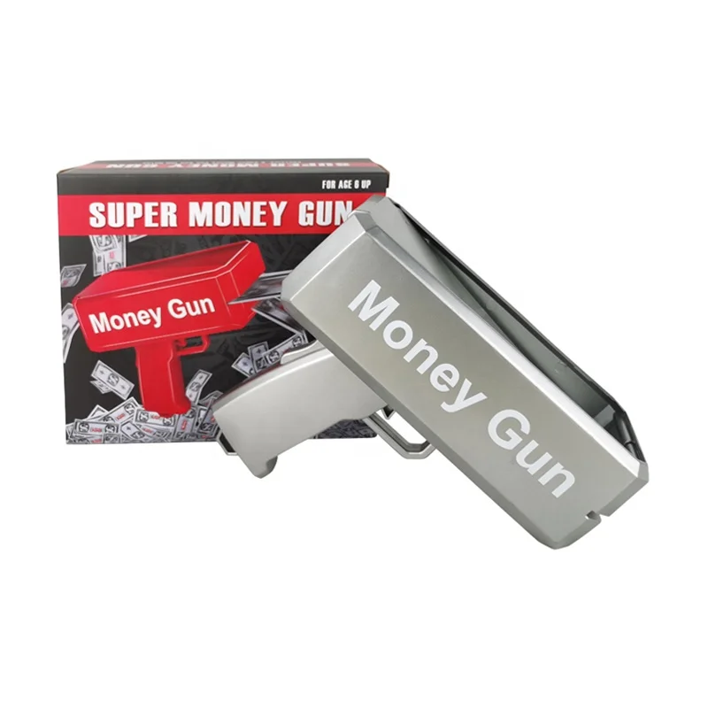Christmas Gift Toy Gun Money Spray Cash Cannon grey money gun