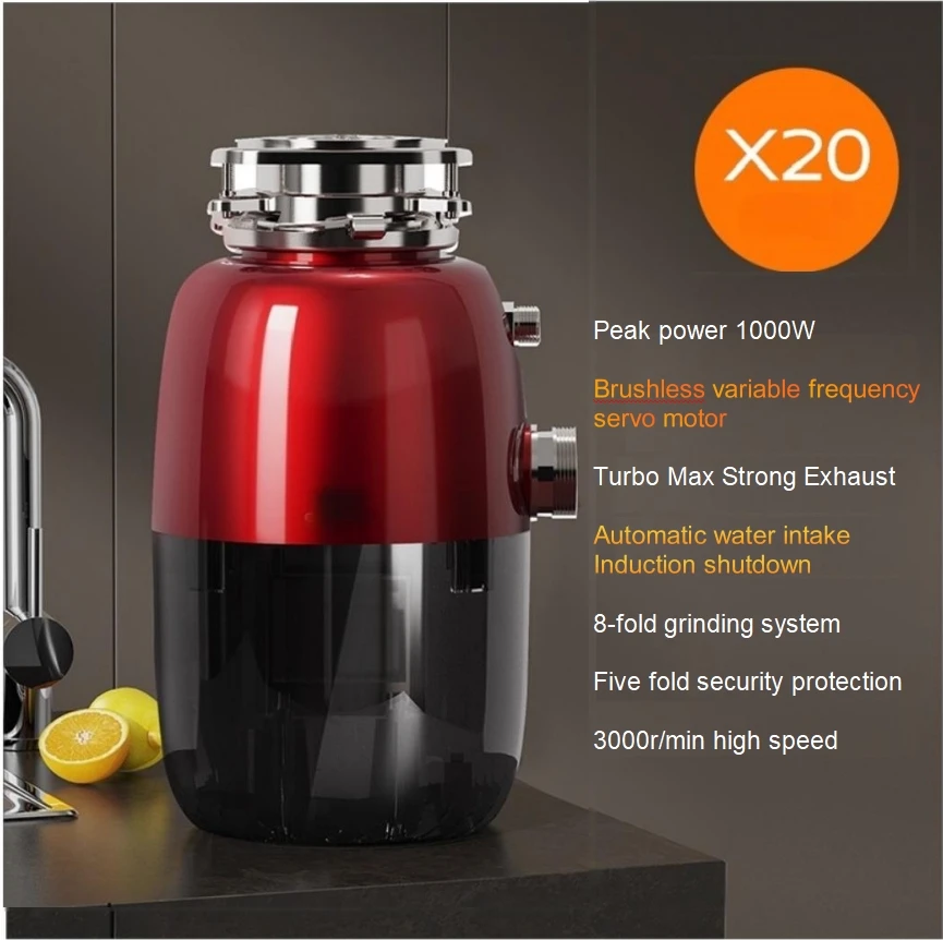 Level 8 Electric Kitchen Waste Shredder Crusher Automatic Household Food Waste Disposer Wholesale Kitchen Sink Garbage Processor