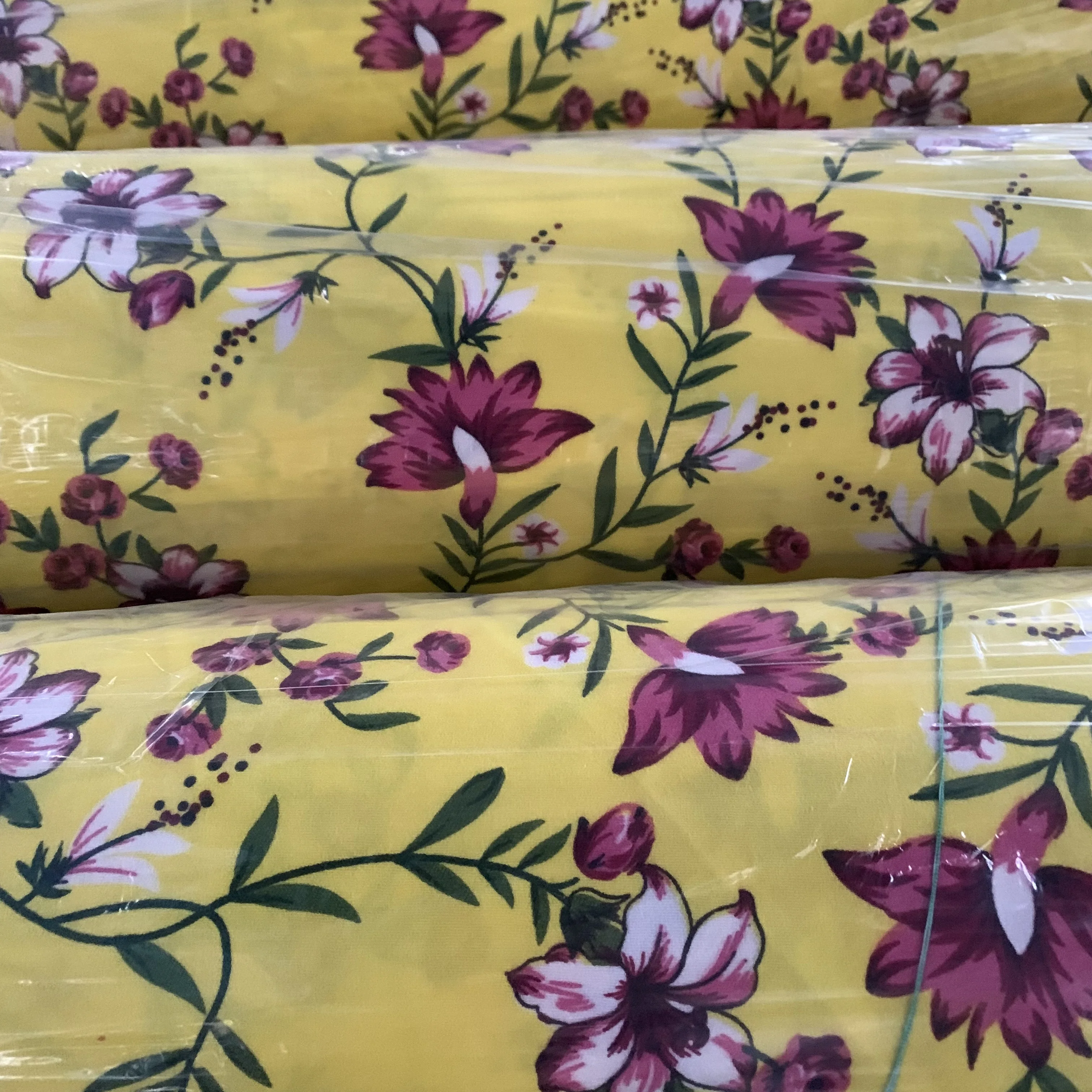 Shandong China factory curtain fabric textile raw material for bed sheet disperse printed fabric in roll