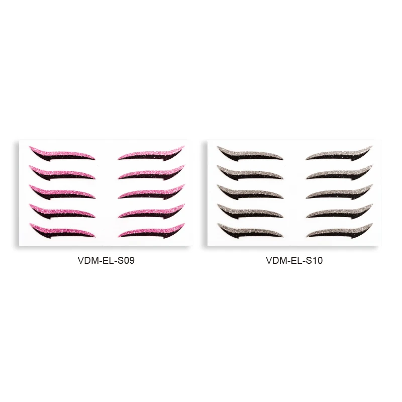 Тату-наклейка для век, многоразовая блестящая клейкая подводка для глаз, наклейки для ресниц, самоклеящиеся наклейки для макияжа век