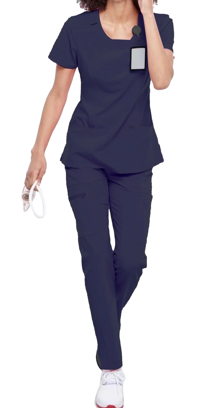 Fashionable Joggers Spandex Medical Scrubs Sets Hospital Scrub Uniform Nurse Uniforms Suits 2021 Style Customized Woven for Men