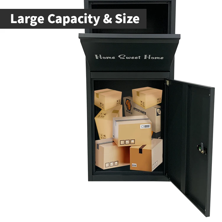 Почтовый ящик JH-Mech с запираемым ключом противоугонная свободно стоящая оцинкованная стальная уличная коробка для посылок