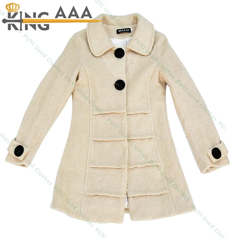 Chinese factory wholesale worsted coat second hand Tops warm clothes coat Bulk Clothing