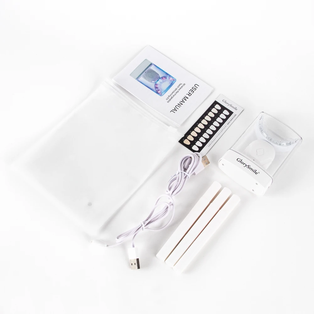 Private Label Travel Case LED Teeth Whitening Light Wireless 3 Modes Professional Home Tooth Whitening System With Gels