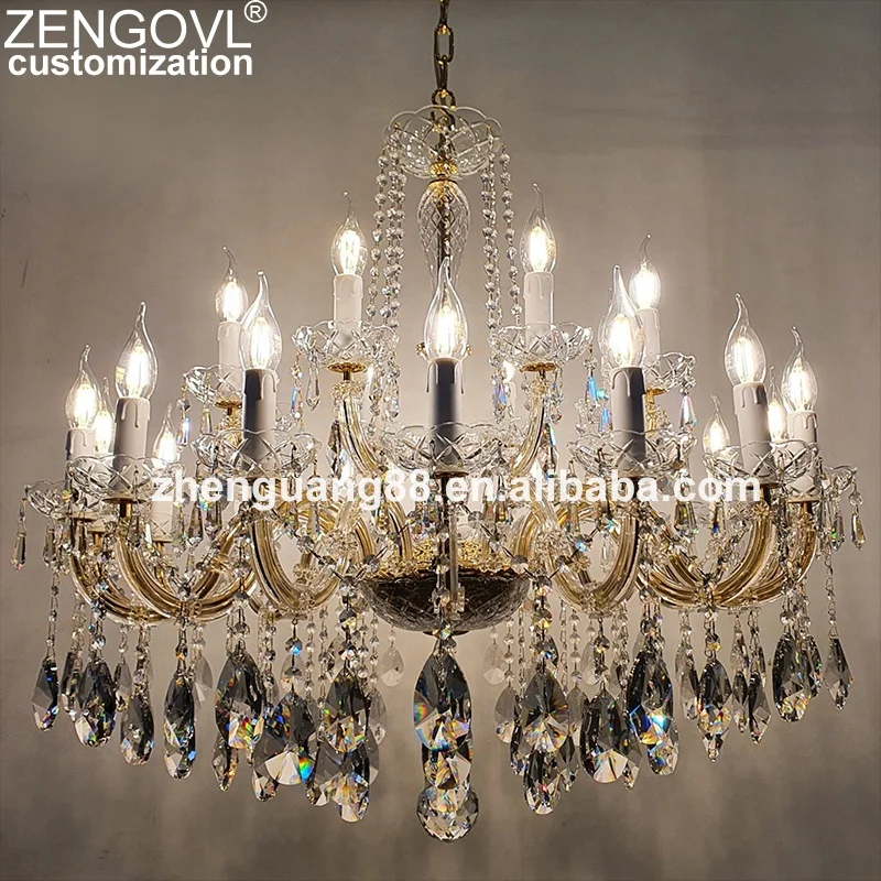 Custom modern room chandelier small light maria theresa lustre mini crystal ceiling hanging