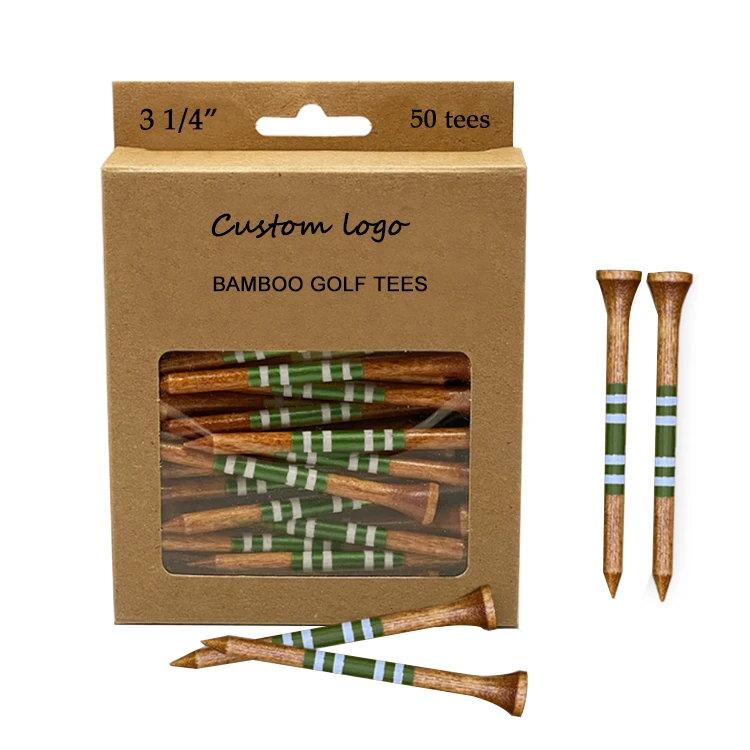Экологически чистая коробка для крафт-бумаги упаковка натурального дерева Бамбуковая футболка гольфа/Аксессуары гольфа