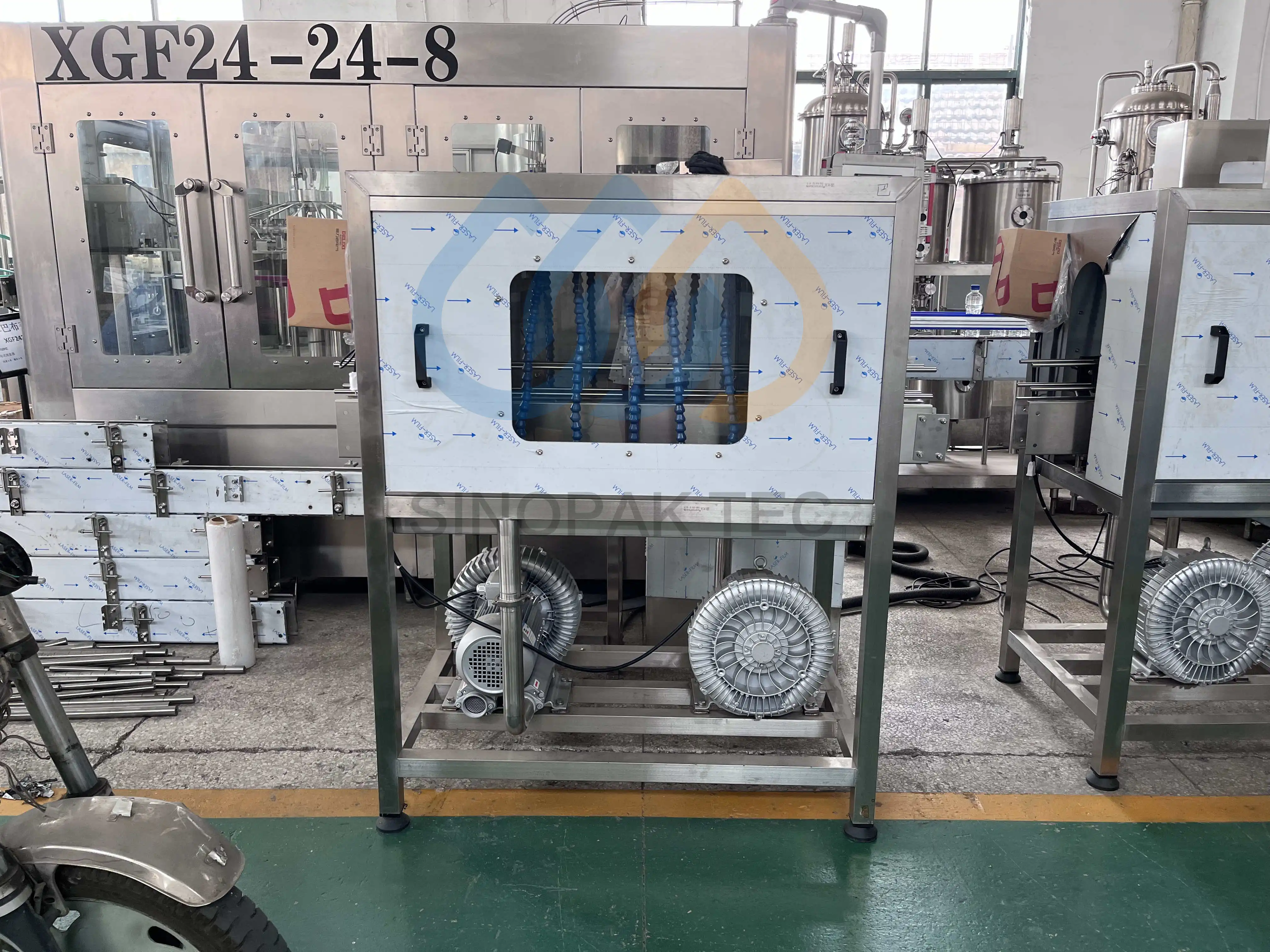 New High Efficiency Convenience Customized PET Plastic Water Bottle Air Knife Blow Dryer / Beer Can Glass Bottle Drying Machine