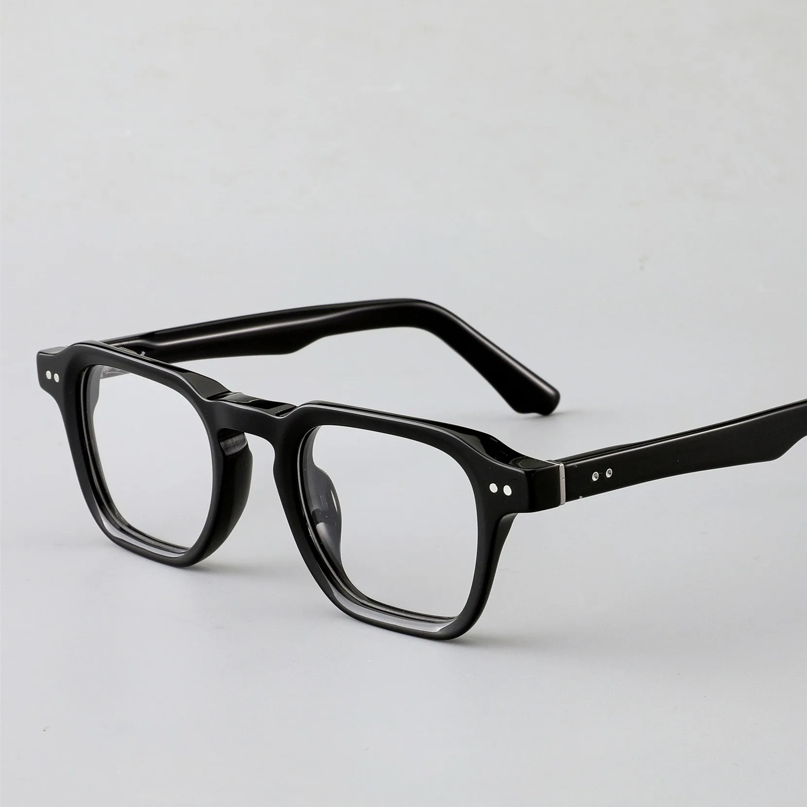 FW 3303 High Quality Custom Logo Retro Fashion Square Men Glasses Acetate Optical Eyewear Eyeglasses Frames Women