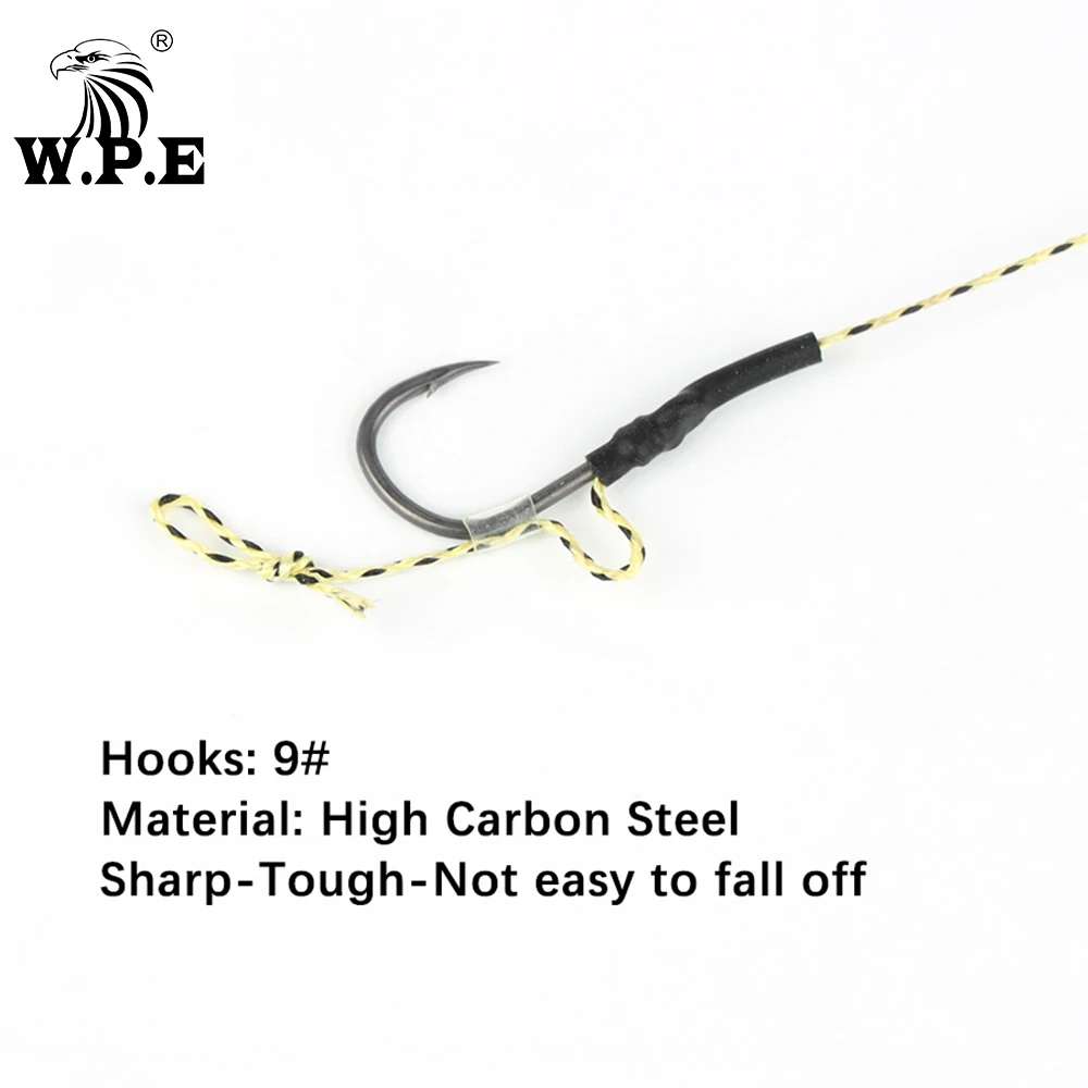 W.P.E 85g/98g/116g Lead Core Line Carp Fishing Rig Hair Fishing Group Hook Fishing Tackle
