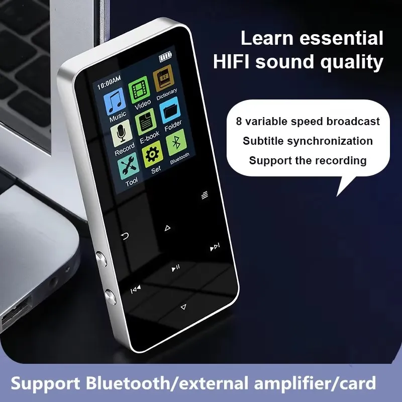 Cheap metal Bluetooth recording MP3 student music portable player MP4 lossless music player LCD touch screen supports TF card