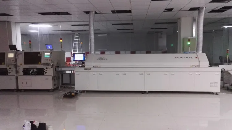 Large Eight Temperature Zone F8-1200 Lead-Free Hot Air SMT Reflow Solder New Condition SMT Production Line Economically Priced