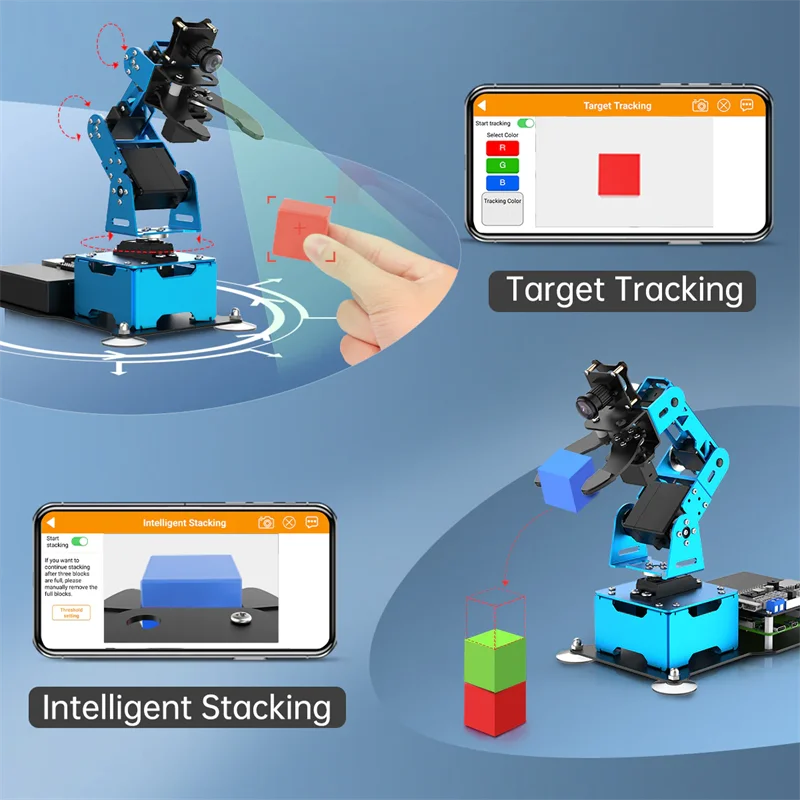 Hiwonder ArmPi mini 4DOF Vision Robotic Arm Powered by Raspberry Pi Support Python OpenCV Target Tracking for Beginners