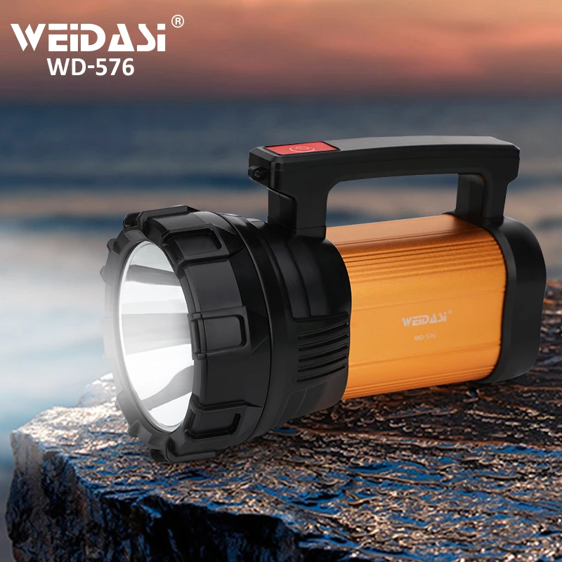Rechargeable powerful searchlight led emergency led light torchlight led rechargeable lamps with handle