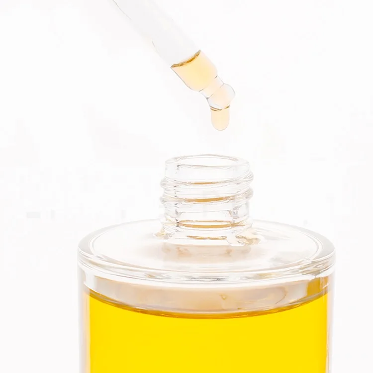 High quality 15ml 30ml 50ml 100ml transparent direct round glass dropper bottles spray bottle with silver/gold cap in good price