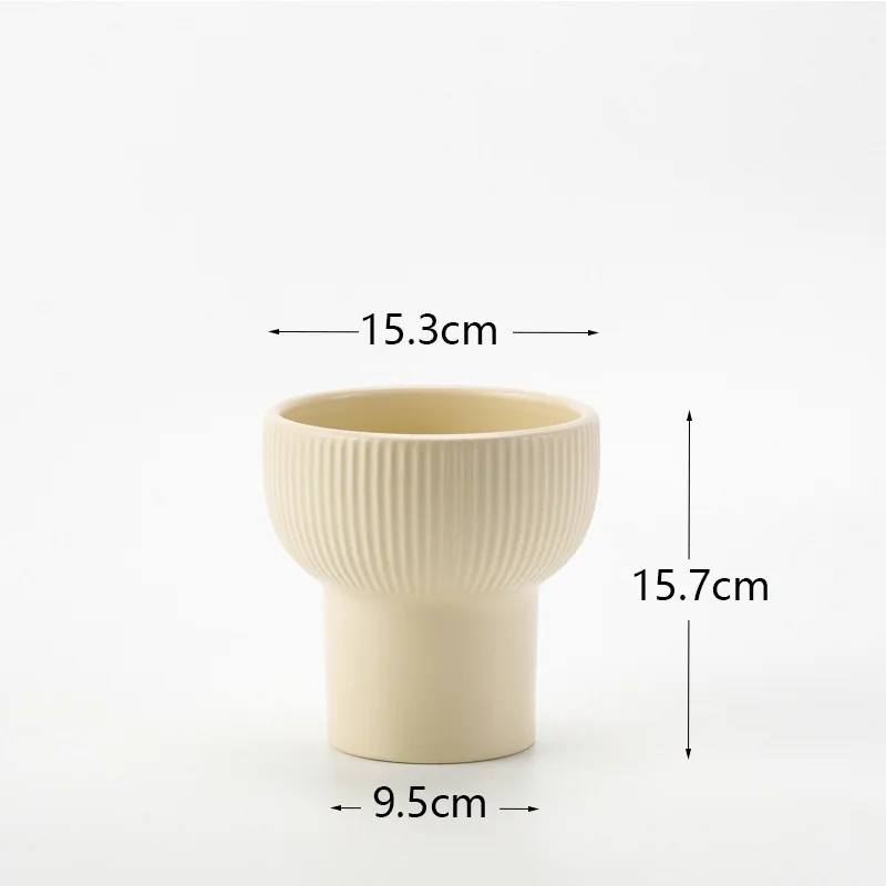 Nordic Wind Ceramic Flowerpot Advanced Sense Phalaenopsis Rose Luxury Large Size Indoor Gardening Potted Orchid for Home Use